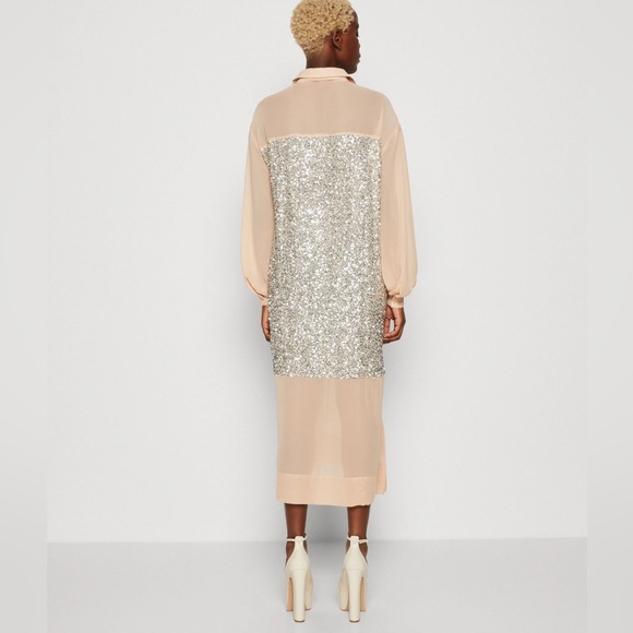 Never Fully Dressed Sequin Mix Lil Shirt Dress - Picture 3 of 8